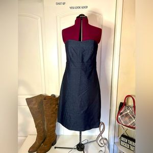 Denim strapless dress! Classic wardrobe staple! Size 8